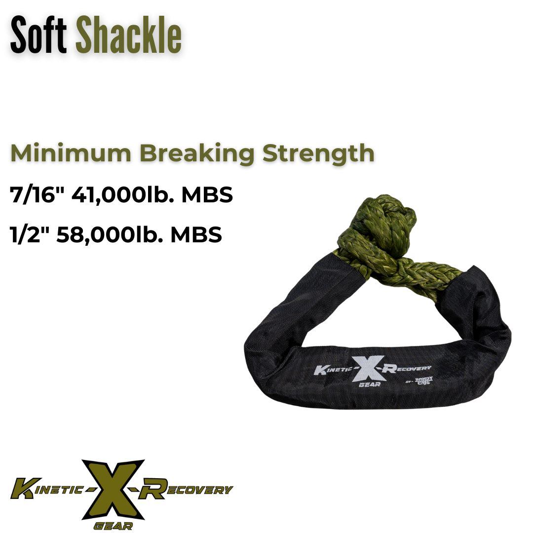 kinetic-x soft shackle breaking strength chart